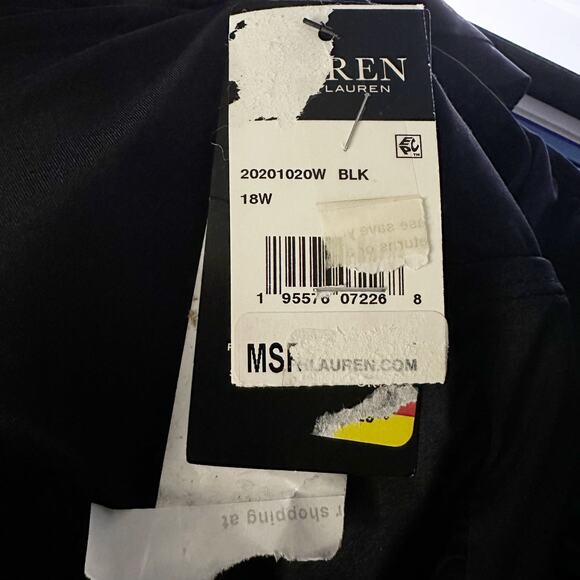 Lauren Ralph Lauren Black Padded Ruffle V Neck Tankini Swim Size 18W - Picture 5 of 6